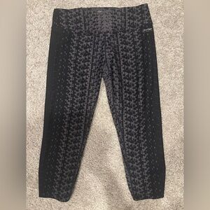 Calvin Klein Black and Gray Capri Yoga Pants